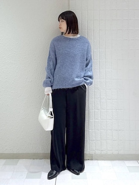 「アイテム（スラックス）」を使った、yoshiさん（レディース・164cm・30代）の冬コーディネート