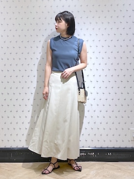 「ラタンバッグ」｜yoshiさん（レディース・164cm）の夏コーディネート