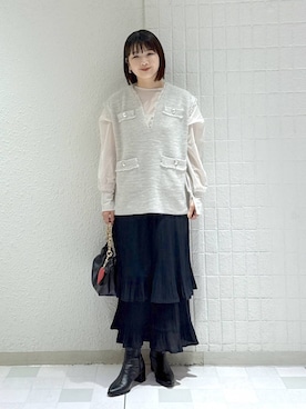 「アイテム（キーホルダー）」を使った、yoshiさん（レディース・164cm・30代）の秋コーディネート
