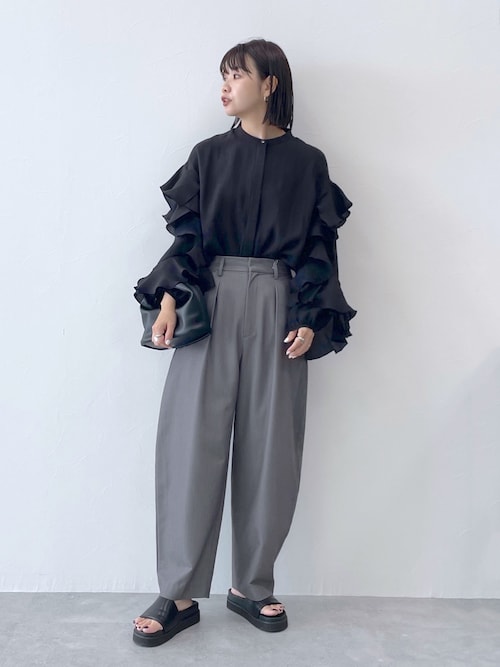 【コンビニ受取対応商品】 フリルスリーブブラウス（シャツ/ブラウス）｜A part by トップス