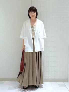 「アイテム（サングラス）」を使った、yoshiさん（レディース・164cm）の夏コーディネート