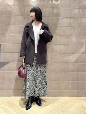 「アイテム（ピーコート）」を使った、yoshiさん（レディース・164cm・30代）の冬コーディネート