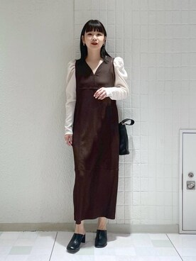 「e/rm」｜「アイテム（ワンピース/ドレス）」を使った、yoshiさん（レディース・164cm）の春コーディネート