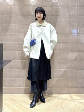 「SNAP_apart by lowrys」｜「アイテム（ブルゾン）」を使った、yoshiさん（レディース・164cm）の秋コーディネート