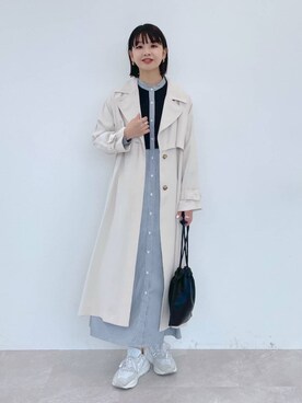「アパートバイローリーズ」｜「アイテム（トレンチコート）」を使った、yoshiさん（レディース・161cm）の冬コーディネート