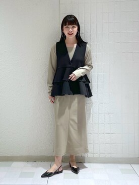 「e/rm」｜「アイテム（ワンピース/ドレス）」を使った、yoshiさん（レディース・164cm）の春コーディネート