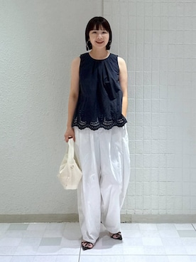 「アイテム（サンダル）」を使った、yoshiさん（レディース・164cm・30代）の夏コーディネート