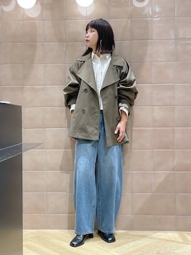 「アイテム（トレンチコート）」を使った、yoshiさん（レディース・164cm・30代）の秋コーディネート