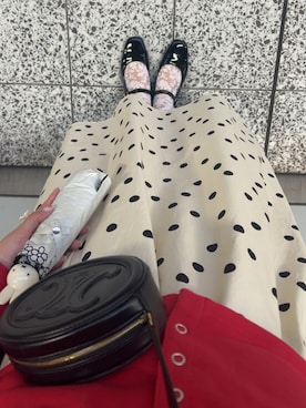 「アイテム（バレエシューズ）」を使った、mmさん（レディース・168cm）の秋コーディネート