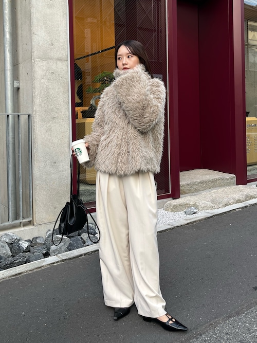 サイズ展開あり/軽量】MIXファースタンドカラーコート（その他アウター