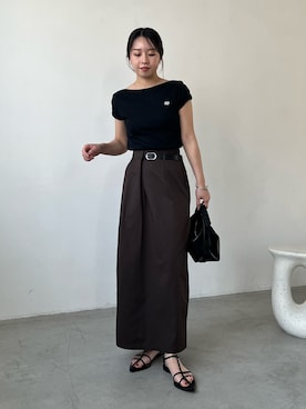 「CAPRICIEUX LE'MAGE（カプリシューレマージュ）のアイテム（スカート）」を使った、mami_lemageさん（レディース・158cm）の夏コーディネート