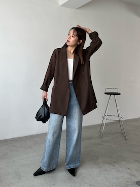 「アイテム（キャミソール）」を使った、mami_lemageさん（レディース・158cm）の秋コーディネート