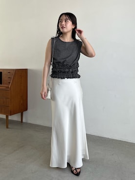 「CAPRICIEUX LE'MAGE（カプリシューレマージュ）のアイテム（スカート）」を使った、mami_lemageさん（レディース・158cm）の夏コーディネート