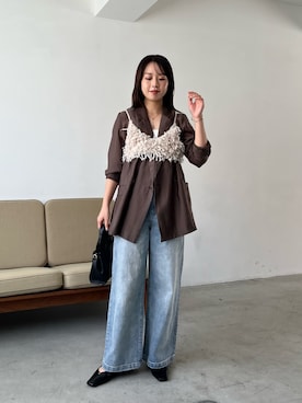 「アイテム（パンプス）」を使った、mami_lemageさん（レディース・158cm）の夏コーディネート