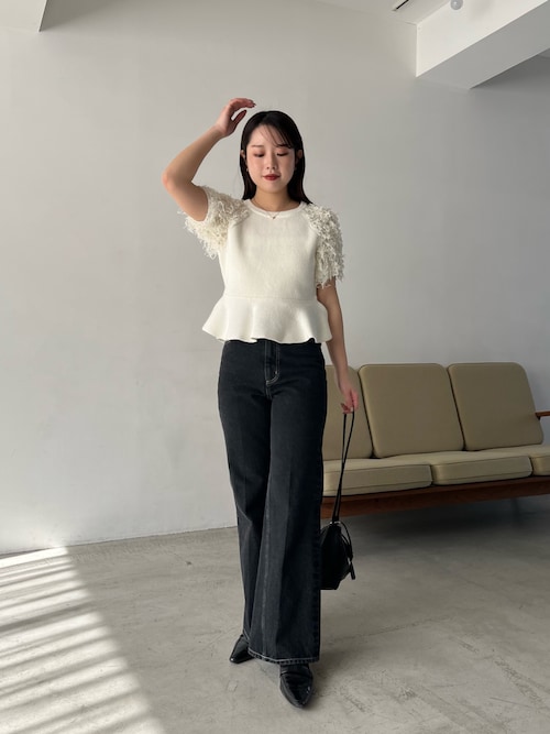 CAPRICIEUXLEMAGE フリンジぺプラムニット CAPRICIEUX LE'MAGE｜フリンジペプラムニット | Rakuten Fashion(楽天