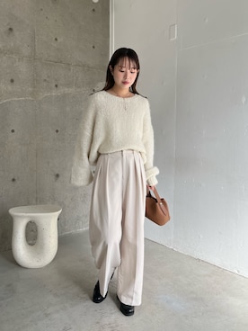 「CAPRICIEUX LE'MAGE（カプリシューレマージュ）のリブ切替ショートブーツ（パンプス）」を使った、mami_lemageさん（レディース・158cm）の秋コーディネート