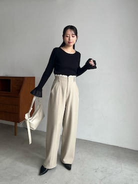 「フレアスリーブ」｜mami_lemageさん（レディース・158cm）の秋コーディネート