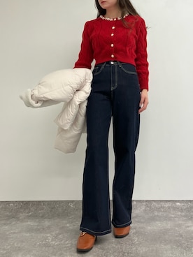 「ANAP（アナップ）のアイテム」を使った、Yumiさん（レディース・162cm）の冬コーディネート