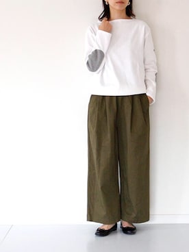 「TRAVAIL MANUEL（トラバイユマニュアル）のアイテム」を使った、francbonnさん（レディース・158cm）の秋コーディネート