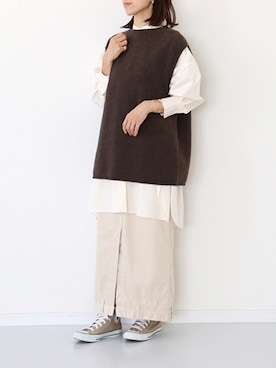 「RINEN（リネン）のアイテム」を使った、francbonnさん（レディース・158cm）の夏コーディネート