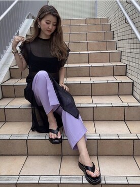 R&E_REZOY本部staffさん（レディース・162cm）の夏コーディネート