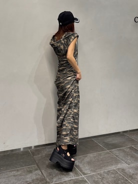 「R&E（アールアンドイー）のアイテム」を使った、R&E_REZOY本部staffさん（レディース・148cm）の春コーディネート