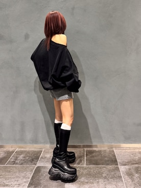 「厚底」｜R&E_REZOY本部staffさん（レディース・148cm）の秋コーディネート