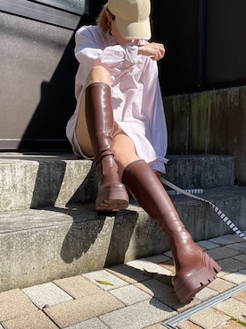 「R&E（アールアンドイー）のアイテム」を使った、R&E_REZOY本部staffさん（レディース・162cm）の秋コーディネート