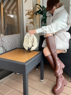 「R&E（アールアンドイー）のアイテム」を使った、R&E_REZOY本部staffさん（レディース・162cm）の秋コーディネート