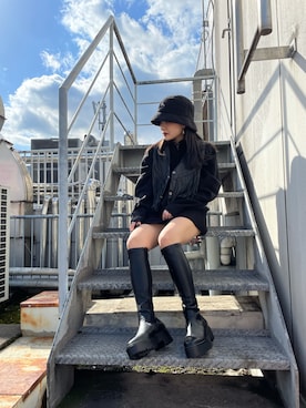 「R&E（アールアンドイー）のアイテム」を使った、R&E_REZOY本部staffさん（レディース・148cm）の秋コーディネート