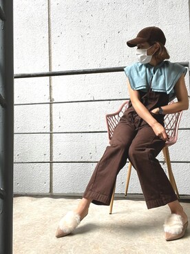 「REZOY（リゾイ）のアイテム」を使った、R&E_REZOY本部staffさん（レディース・162cm）の夏コーディネート