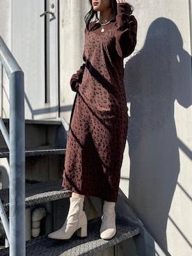 「REZOY（リゾイ）のアイテム（ブーツ）」を使った、R&E_REZOY本部staffさん（レディース・148cm）の秋コーディネート