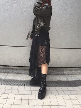 「R&E（アールアンドイー）のアイテム」を使った、R&E_REZOY本部staffさん（レディース・148cm）の春コーディネート