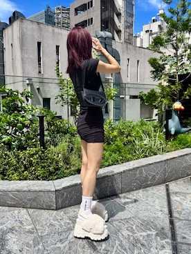 「アイテム（サンダル）」を使った、R&E_REZOY本部staffさん（レディース・148cm）の秋コーディネート