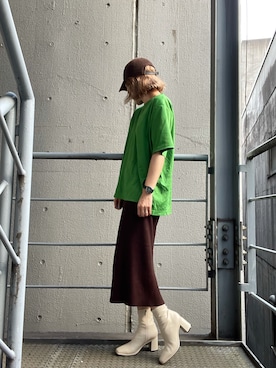 「REZOY（リゾイ）のアイテム（ブーツ）」を使った、R&E_REZOY本部staffさん（レディース・162cm）の秋コーディネート