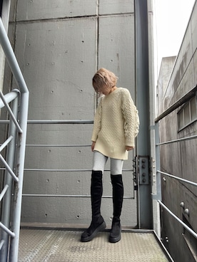 「REZOY（リゾイ）のアイテム（ブーツ）」を使った、R&E_REZOY本部staffさん（レディース・162cm）の秋コーディネート