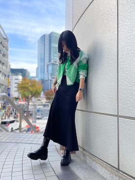 「R&E（アールアンドイー）のアイテム」を使った、R&E_REZOY本部staffさん（レディース・148cm）の秋コーディネート