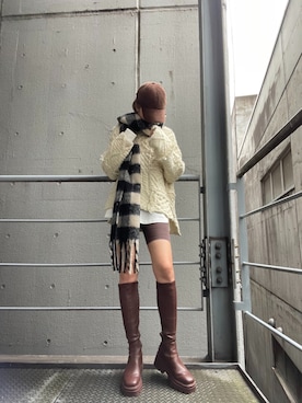 「R&E（アールアンドイー）のアイテム」を使った、R&E_REZOY本部staffさん（レディース・162cm）の秋コーディネート