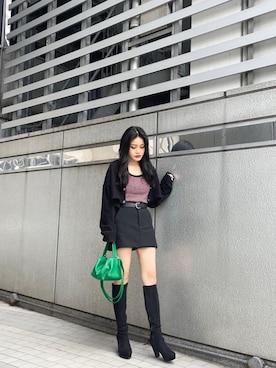 「REZOY（リゾイ）のアイテム（ブーツ）」を使った、R&E_REZOY本部staffさん（レディース・148cm）の秋コーディネート