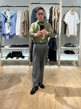 「NOLLEY’S（ノーリーズ）のアイテム」を使った、ミサキさん（メンズ・165cm）の春コーディネート