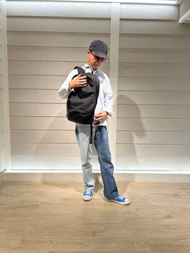 「NOLLEY'S goodman（ノーリーズグッドマン）のアイテム（帽子）」を使った、ミサキさん（メンズ・165cm）の秋コーディネート