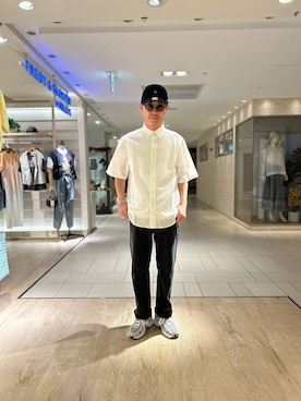 「NOLLEY'S goodman（ノーリーズグッドマン）のアイテム（帽子）」を使った、ミサキさん（メンズ・165cm）の夏コーディネート