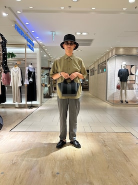 「アイテム（トートバッグ）」を使った、ミサキさん（メンズ・165cm）の夏コーディネート