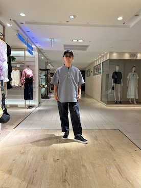 「NOLLEY'S goodman（ノーリーズグッドマン）のアイテム（帽子）」を使った、ミサキさん（メンズ・165cm）の夏コーディネート