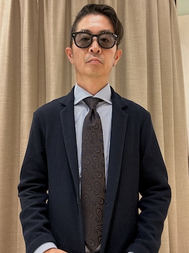 「NOLLEY’S（ノーリーズ）のアイテム」を使った、ミサキさん（メンズ・165cm）の秋コーディネート