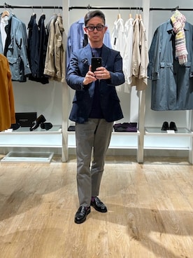 「NOLLEY’S（ノーリーズ）のアイテム」を使った、ミサキさん（メンズ・165cm）の春コーディネート