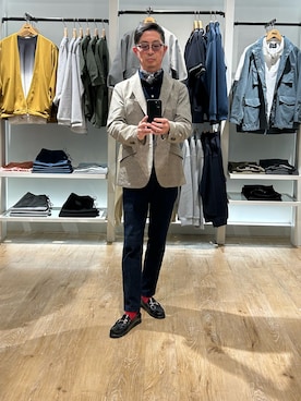 「NOLLEY’S（ノーリーズ）のアイテム」を使った、ミサキさん（メンズ・165cm）の春コーディネート