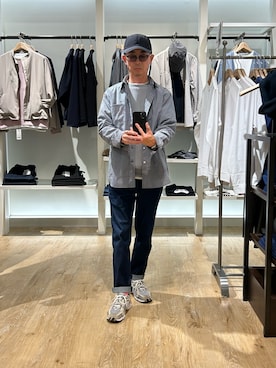 「アイテム（帽子）」を使った、ミサキさん（メンズ・165cm・50代）の秋コーディネート