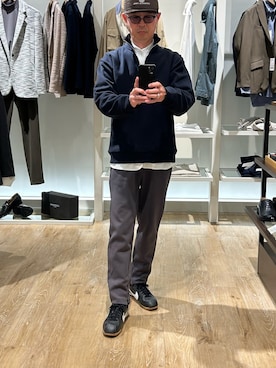 「DANTON（ダントン）のアイテム（トップス）」を使った、ミサキさん（メンズ・165cm）の春コーディネート