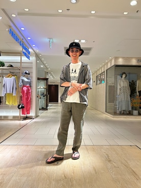「fredy repit（フレディレピ）のアイテム（帽子）」を使った、ミサキさん（メンズ・165cm）の春コーディネート